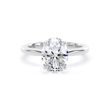 Goldsmiths Platinum 2.00cttw Oval Cut Lab Grown Diamond Solitaire Engagement Ring