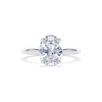 Goldsmiths Platinum 2.00cttw Oval Cut Lab Grown Diamond Solitaire Engagement Ring
