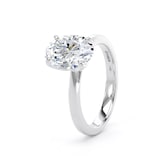 Goldsmiths Platinum 2.00cttw Oval Cut Lab Grown Diamond Solitaire Engagement Ring