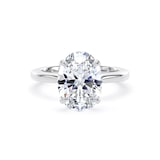 Goldsmiths Platinum 3.00cttw Oval Cut Lab Grown Diamond Solitaire Engagement Ring