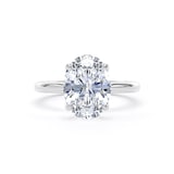 Goldsmiths Platinum 3.00cttw Oval Cut Lab Grown Diamond Solitaire Engagement Ring