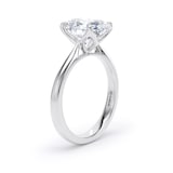 Goldsmiths Platinum 3.00cttw Oval Cut Lab Grown Diamond Solitaire Engagement Ring