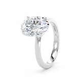 Goldsmiths Platinum 3.00cttw Oval Cut Lab Grown Diamond Solitaire Engagement Ring