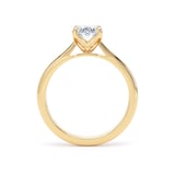 Goldsmiths 18ct Yellow Gold 1.50cttw Oval Cut Lab Grown Diamond Solitaire Engagement Ring - Ring Size Q