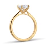 Goldsmiths 18ct Yellow Gold 2.00cttw Oval Cut Lab Grown Diamond Solitaire Engagement Ring