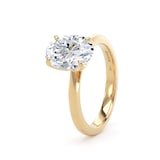 Goldsmiths 18ct Yellow Gold 2.00cttw Oval Cut Lab Grown Diamond Solitaire Engagement Ring - Ring Size J