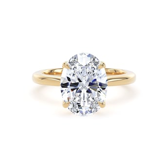 18ct Yellow Gold 3.00cttw Oval Cut Lab Grown Diamond Solitaire Engagement Ring £3,750.00 