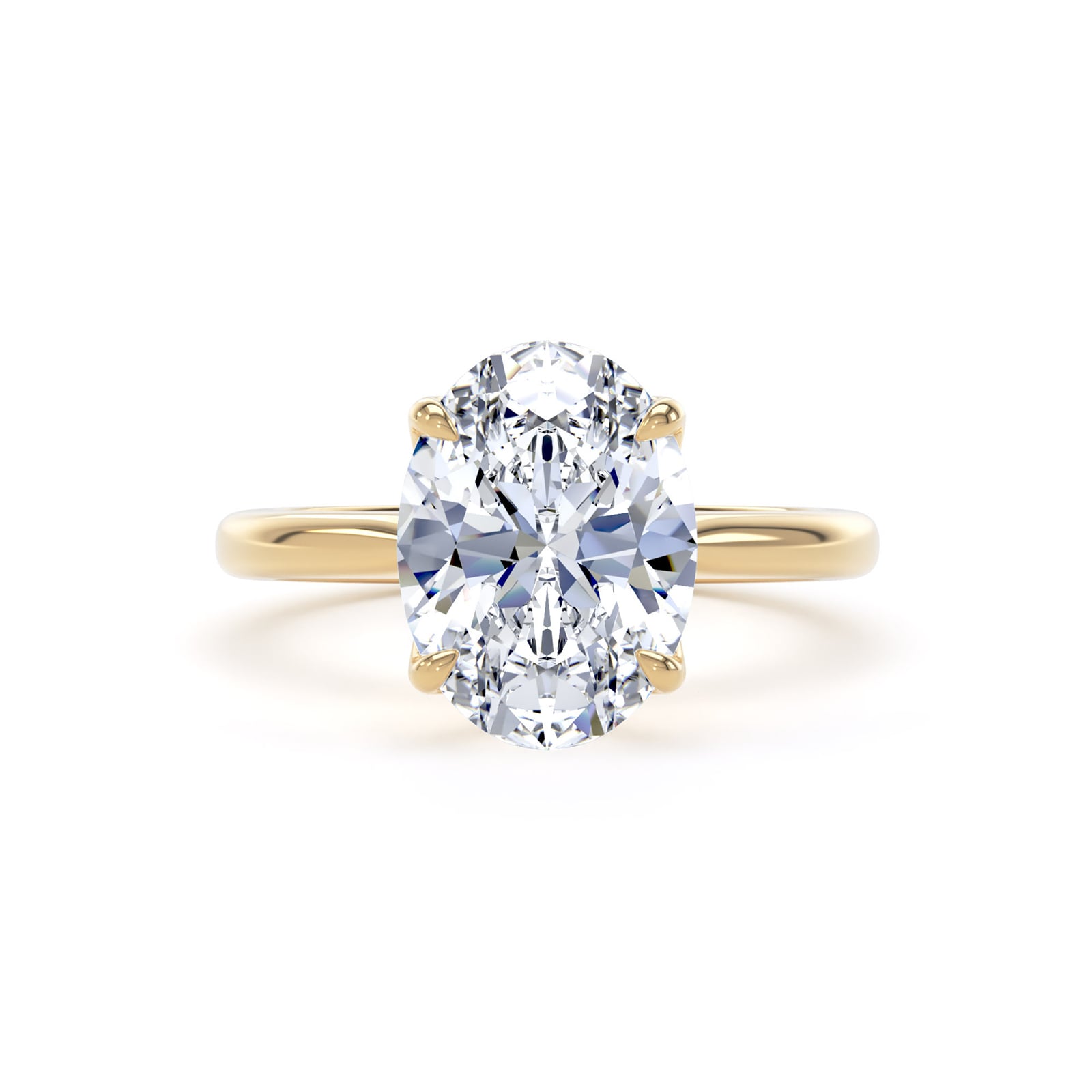 Goldsmiths 18ct Yellow Gold 3.00cttw Oval Cut Lab Grown Diamond Solitaire Engagement Ring Goldsmiths 18ct Yellow Gold 3.00cttw Oval Cut Lab Grown Diamond Solitaire Engagement Ring