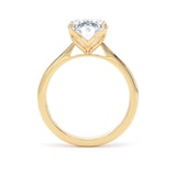 Goldsmiths 18ct Yellow Gold 3.00cttw Oval Cut Lab Grown Diamond Solitaire Engagement Ring
