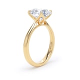 Goldsmiths 18ct Yellow Gold 3.00cttw Oval Cut Lab Grown Diamond Solitaire Engagement Ring