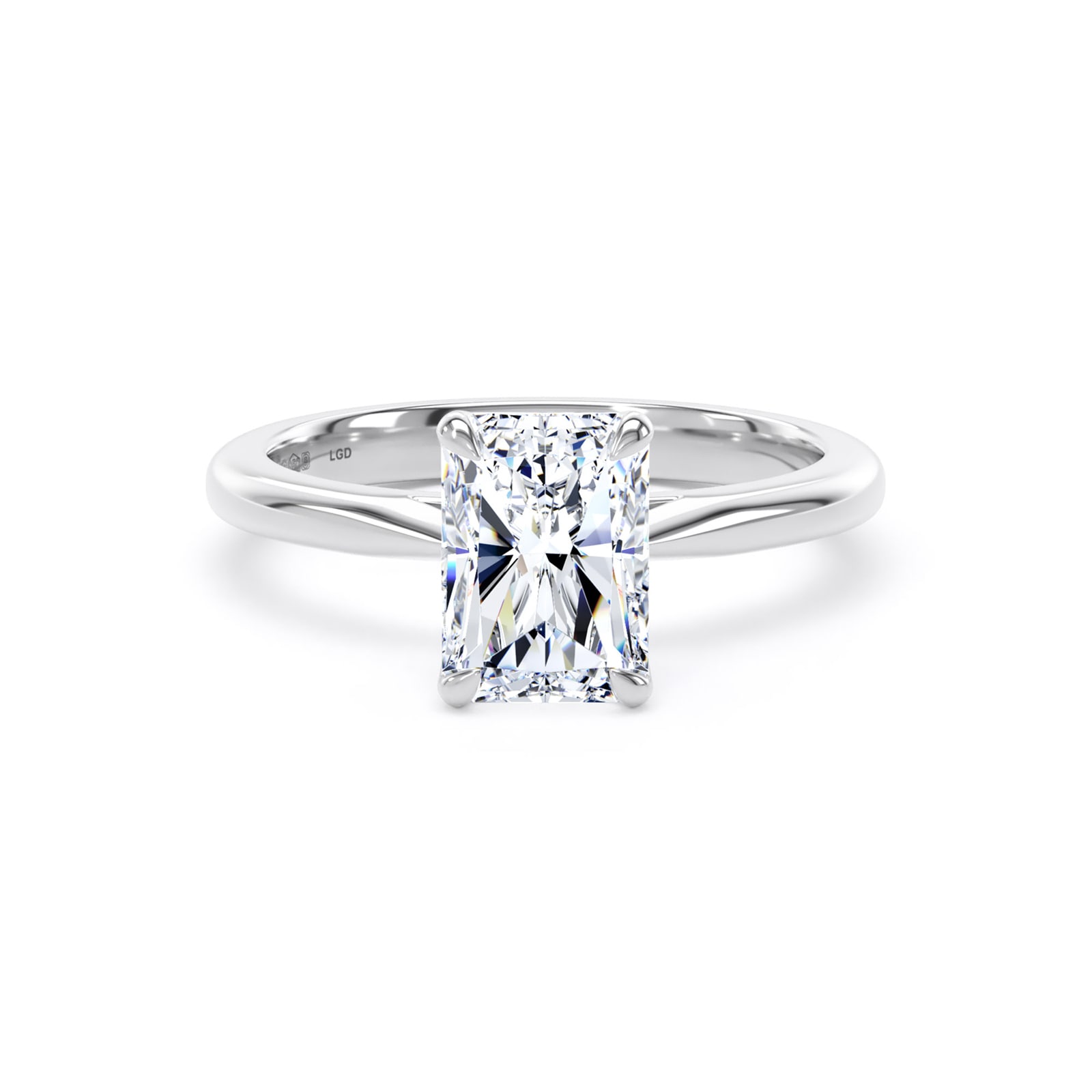 Goldsmiths Platinum 1.50cttw Radiant Cut Lab Grown Diamond Solitaire Engagement Ring