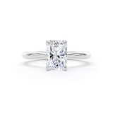 Goldsmiths Platinum 1.50cttw Radiant Cut Lab Grown Diamond Solitaire Engagement Ring - Ring Size N