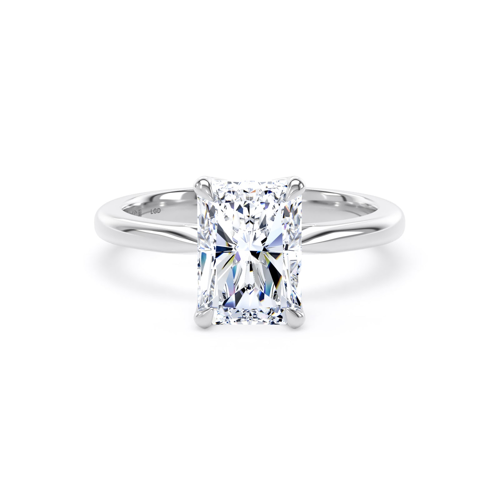 Goldsmiths Platinum 2.00cttw Radiant Cut Lab Grown Diamond Solitaire Engagement Ring