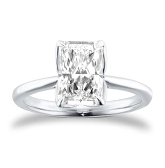 Goldsmiths Platinum 2.00cttw Radiant Cut Lab Grown Diamond Solitaire Engagement Ring