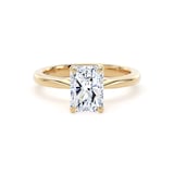 Goldsmiths 18ct Yellow Gold 1.50cttw Radiant Cut Lab Grown Diamond Solitaire Engagement Ring