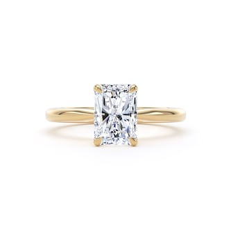 Goldsmiths 18ct Yellow Gold 1.50cttw Radiant Cut Lab Grown Diamond Solitaire Engagement Ring