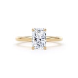 Goldsmiths 18ct Yellow Gold 1.50cttw Radiant Cut Lab Grown Diamond Solitaire Engagement Ring