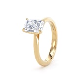 Goldsmiths 18ct Yellow Gold 1.50cttw Radiant Cut Lab Grown Diamond Solitaire Engagement Ring