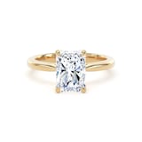 Goldsmiths 18ct Yellow Gold 2.00cttw Radiant Cut Lab Grown Diamond Solitaire Engagement Ring