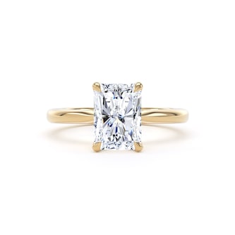 Goldsmiths 18ct Yellow Gold 2.00cttw Radiant Cut Lab Grown Diamond Solitaire Engagement Ring