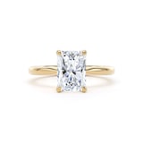 Goldsmiths 18ct Yellow Gold 2.00cttw Radiant Cut Lab Grown Diamond Solitaire Engagement Ring