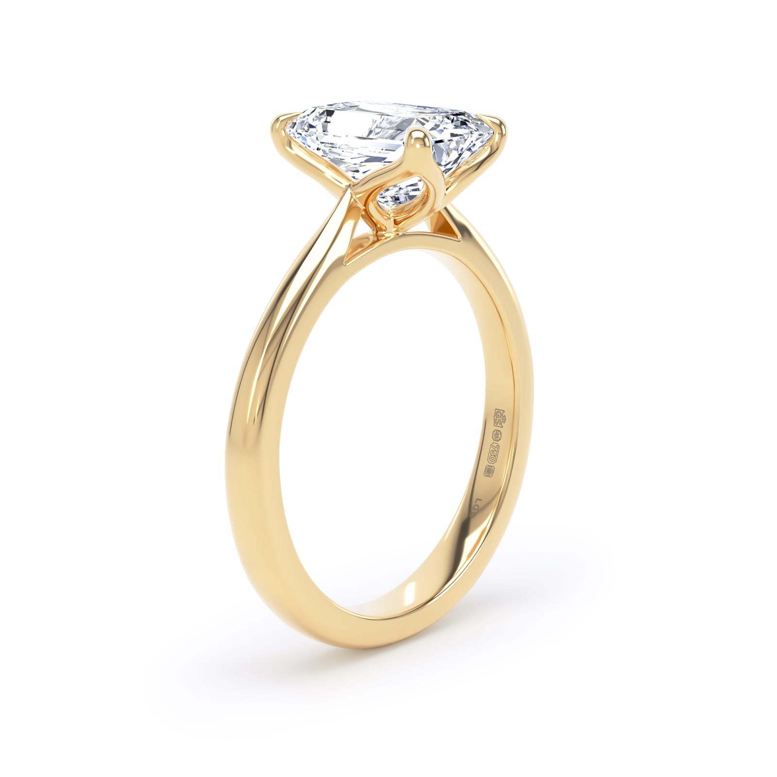 Goldsmiths 18ct Yellow Gold 2.00cttw Radiant Cut Lab Grown Diamond Solitaire Engagement Ring Goldsmiths 18ct Yellow Gold 2.00cttw Radiant Cut Lab Grown Diamond Solitaire Engagement Ring