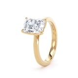 Goldsmiths 18ct Yellow Gold 2.00cttw Radiant Cut Lab Grown Diamond Solitaire Engagement Ring