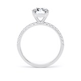 Goldsmiths Platinum 1.70cttw Round Lab Grown Diamond Set Shoulder Solitaire Engagement Ring