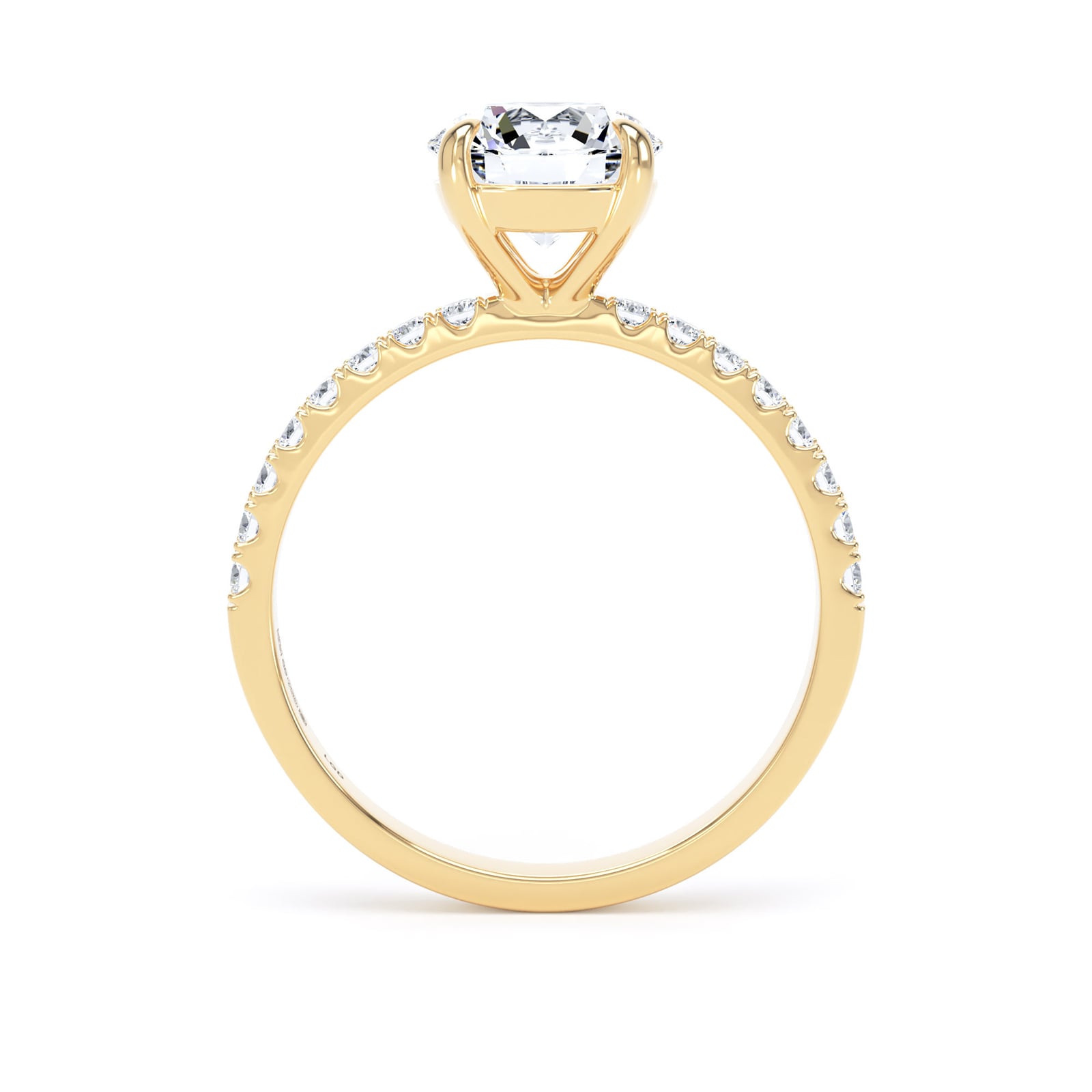 Goldsmiths 18ct Yellow Gold Round 1.70cttw Lab Grown Diamond Set Shoulder Solitaire Engagement Ring Goldsmiths 18ct Yellow Gold Round 1.70cttw Lab Grown Diamond Set Shoulder Solitaire Engagement Ring