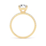 Goldsmiths 18ct Yellow Gold Round 1.70cttw Lab Grown Diamond Set Shoulder Solitaire Engagement Ring