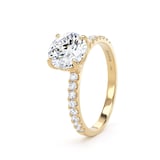 Goldsmiths 18ct Yellow Gold Round 1.70cttw Lab Grown Diamond Set Shoulder Solitaire Engagement Ring