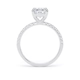 Goldsmiths Platinum 2.20cttw Oval Lab Grown Diamond Set Shoulder Solitaire Engagement Ring
