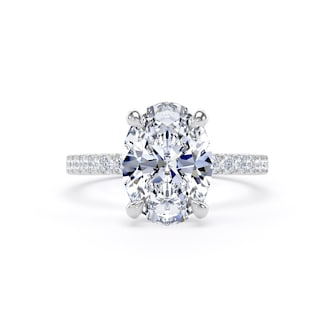 Goldsmiths Platinum 2.70cttw Oval Lab Grown Diamond Set Shoulder Solitaire Engagement Ring Goldsmiths Platinum 2.70cttw Oval Lab Grown Diamond Set Shoulder Solitaire Engagement Ring