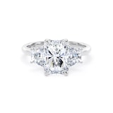 Goldsmiths Platinum 2.70cttw Radiant and Trapezoid Cut Lab Grown Diamond 3 Stone Engagement Ring