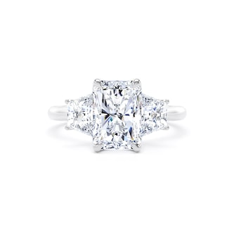 Goldsmiths Platinum 2.70cttw Radiant and Trapezoid Cut Lab Grown Diamond 3 Stone Engagement Ring Goldsmiths Platinum 2.70cttw Radiant and Trapezoid Cut Lab Grown Diamond 3 Stone Engagement Ring