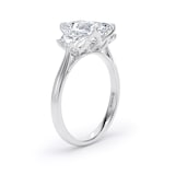 Goldsmiths Platinum 2.70cttw Radiant and Trapezoid Cut Lab Grown Diamond 3 Stone Engagement Ring