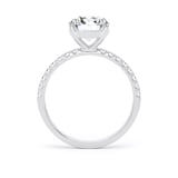 Best Luxury 
Platinum 2.20cttw Round Lab Grown Diamond Set Shoulder Solitaire Engagement Ring