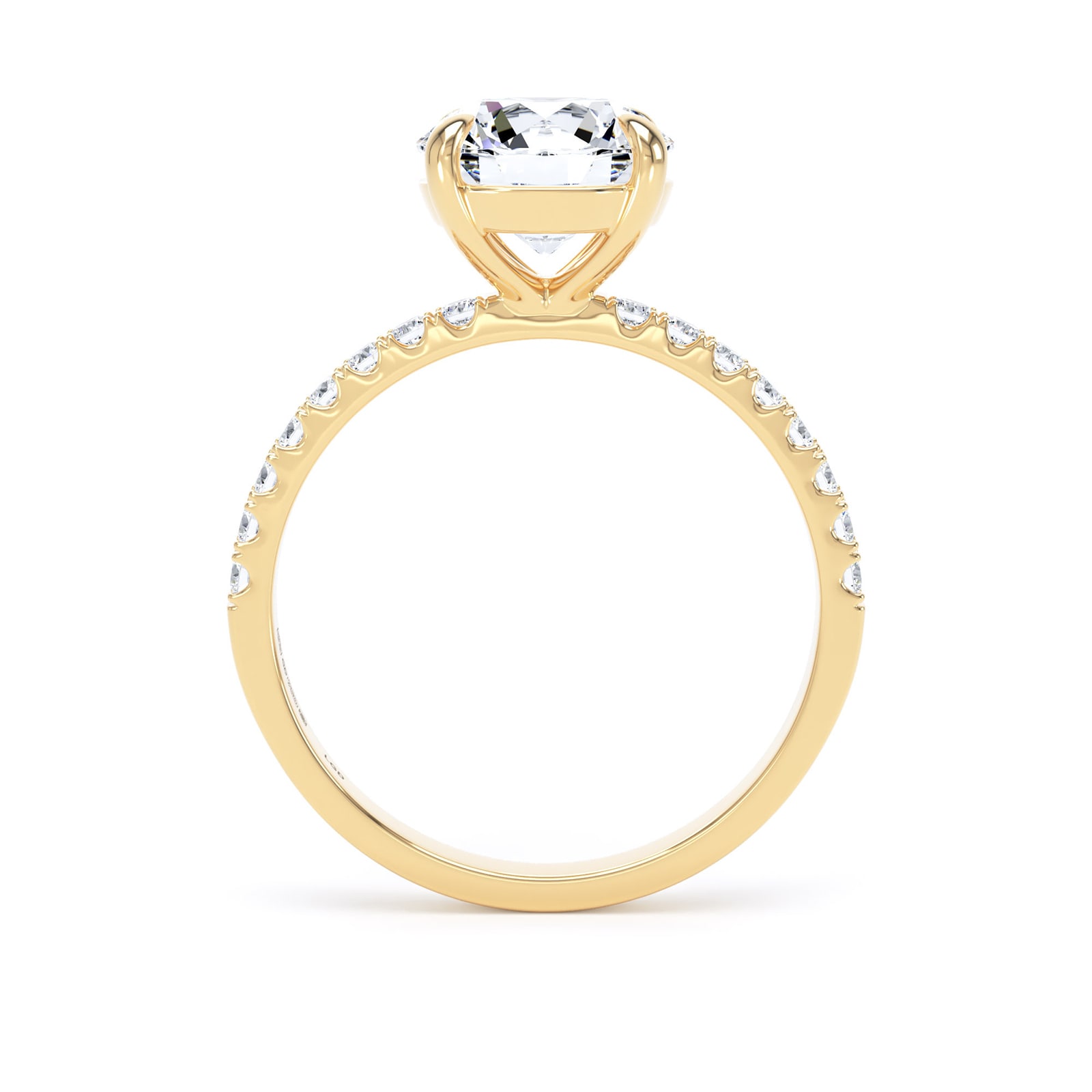 Goldsmiths 18ct Yellow Gold 2.20cttw Round Lab Grown Diamond Set Shoulder Solitaire Engagement Ring Goldsmiths 18ct Yellow Gold 2.20cttw Round Lab Grown Diamond Set Shoulder Solitaire Engagement Ring