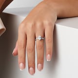 Goldsmiths Platinum 1.70cttw Oval Lab Grown Diamond Set Shoulder Solitaire Engagement Ring - Ring Size Q