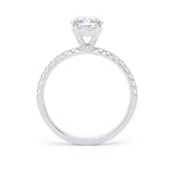 Goldsmiths Platinum 1.70cttw Oval Lab Grown Diamond Set Shoulder Solitaire Engagement Ring - Ring Size Q