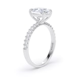 Goldsmiths Platinum 1.70cttw Oval Lab Grown Diamond Set Shoulder Solitaire Engagement Ring - Ring Size Q