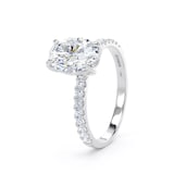 Goldsmiths Platinum 1.70cttw Oval Lab Grown Diamond Set Shoulder Solitaire Engagement Ring - Ring Size Q