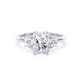 Goldsmiths Platinum 2.16cttw Radiant and Trapezoid Cut Lab Grown Diamond 3 Stone Engagement Ring