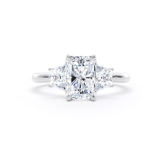 Goldsmiths Platinum 2.16cttw Radiant and Trapezoid Cut Lab Grown Diamond 3 Stone Engagement Ring Goldsmiths Platinum 2.16cttw Radiant and Trapezoid Cut Lab Grown Diamond 3 Stone Engagement Ring