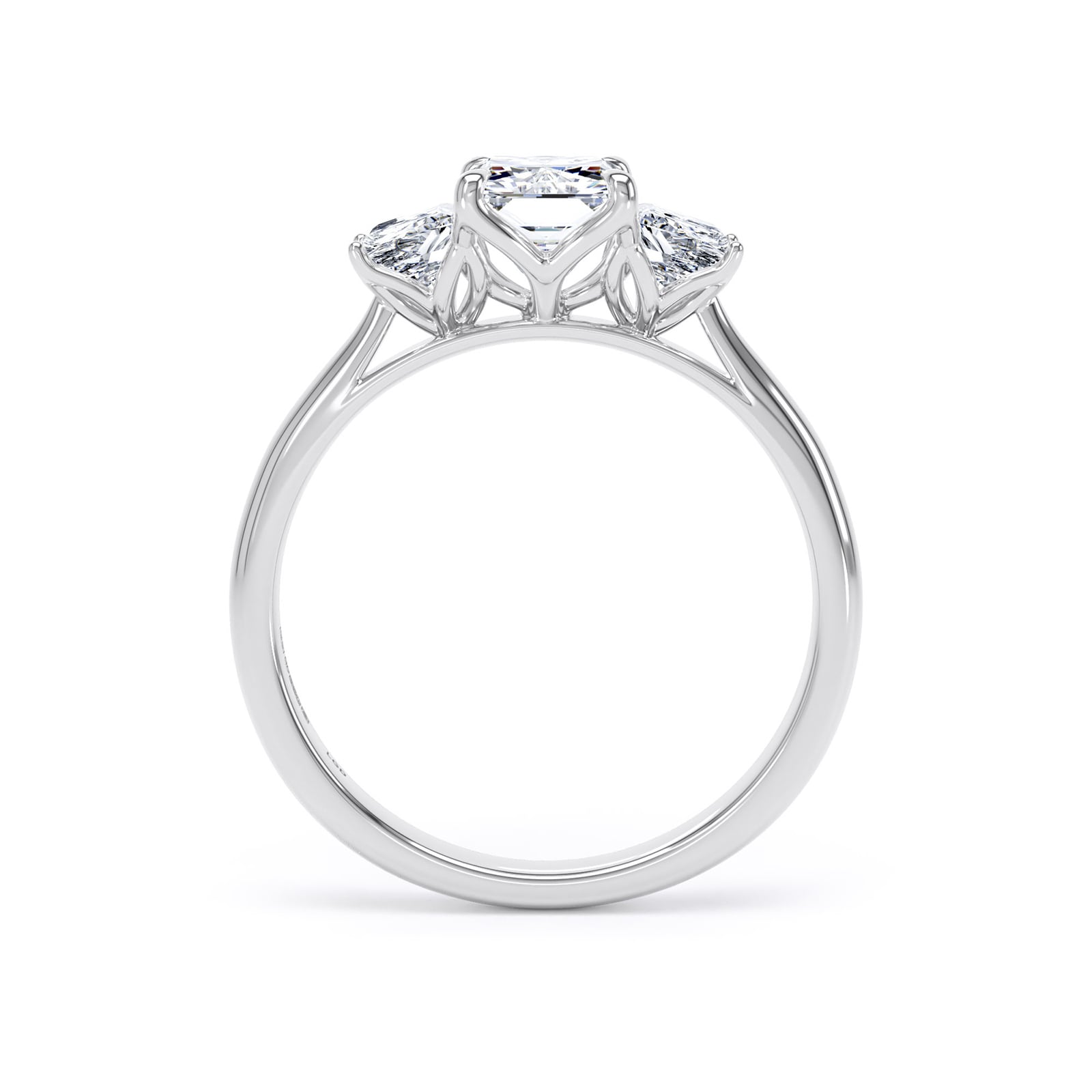 Goldsmiths Platinum 2.20cttw Radiant and Trapezoid Cut Lab Grown Diamond 3 Stone Engagement Ring Goldsmiths Platinum 2.20cttw Radiant and Trapezoid Cut Lab Grown Diamond 3 Stone Engagement Ring