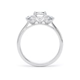 Goldsmiths Platinum 2.16cttw Radiant and Trapezoid Cut Lab Grown Diamond 3 Stone Engagement Ring