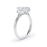 Goldsmiths Platinum 2.16cttw Radiant and Trapezoid Cut Lab Grown Diamond 3 Stone Engagement Ring