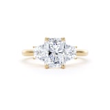 Goldsmiths 18ct Yellow Gold 2.16cttw Radiant and Trapezoid Cut Lab Grown Diamond 3 Stone Engagement Ring