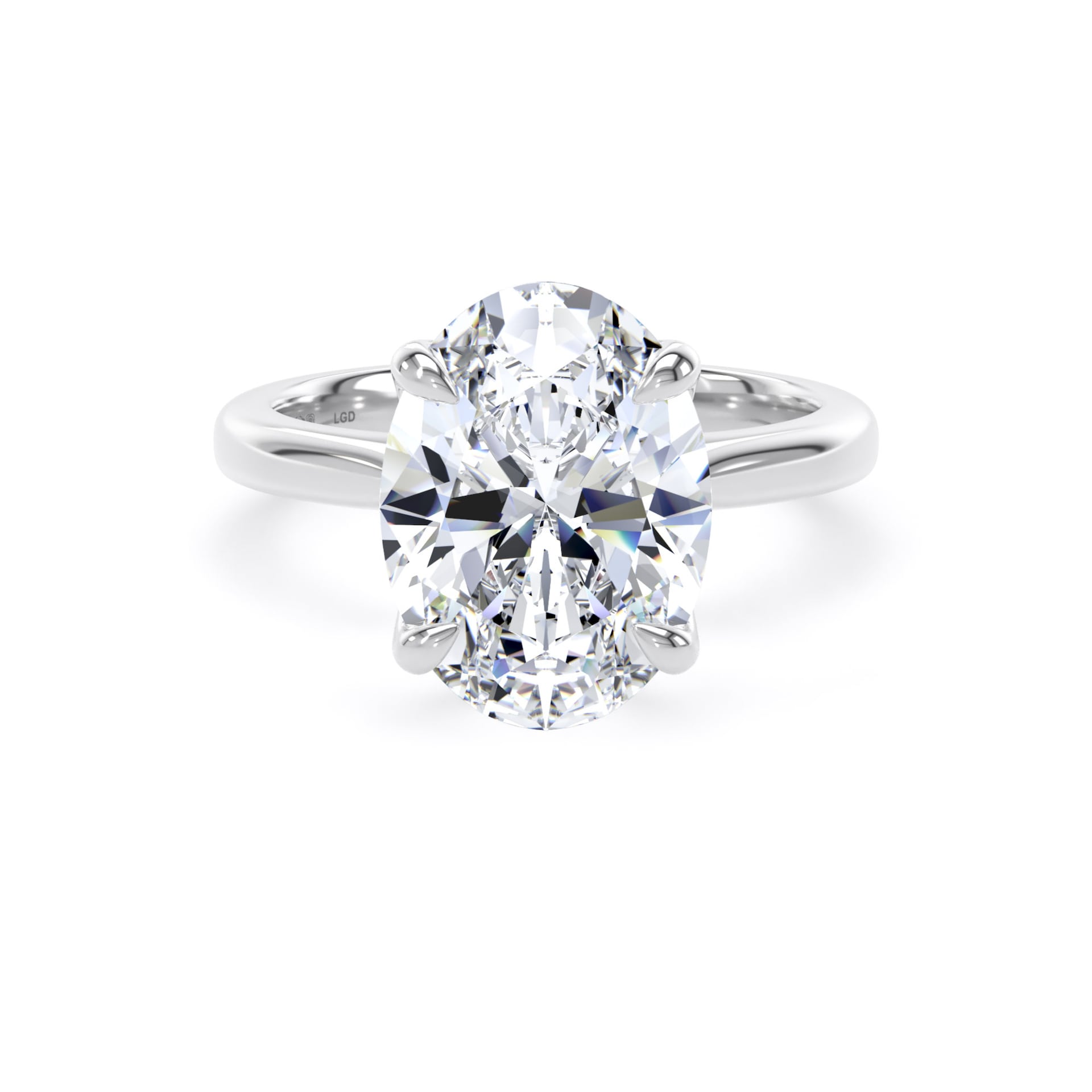 Goldsmiths Platinum 4.00cttw Oval Cut Lab Grown Diamond Solitaire Engagement Ring Goldsmiths Platinum 4.00cttw Oval Cut Lab Grown Diamond Solitaire Engagement Ring