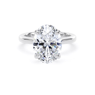 Goldsmiths Platinum 4.00cttw Oval Cut Lab Grown Diamond Solitaire Engagement Ring Goldsmiths Platinum 4.00cttw Oval Cut Lab Grown Diamond Solitaire Engagement Ring